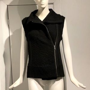 Black Asymmetrical sweater vest from banana republic.  Size M